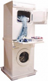 DREHFLEX® - Zwischenbaurahmen Waschsäule für Waschmaschine und Trockner / mit Auszug