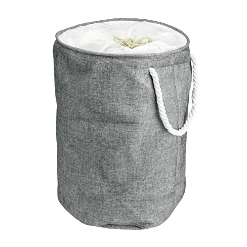 Wäschekorb faltbar und tragbar – großer und runder Korb – zusammenklappbarer Wäschesammler mit Tragegriffen – Wäschebox aus 100% Baumwolle - Arc Premier