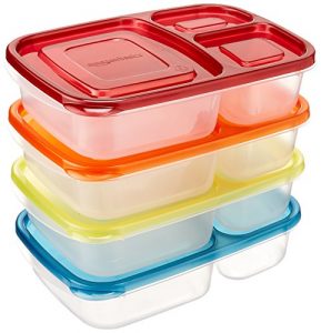 AmazonBasics Bento-Lunchboxen, 4er-Set