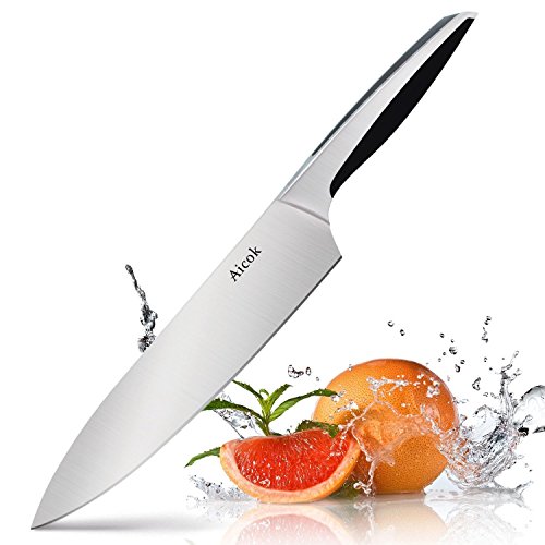 Aicok Kochmesser, High Carbon Edelstahl Messer Asiatischer Art, Scharfes Küchenmesser Mit Premiumklinge