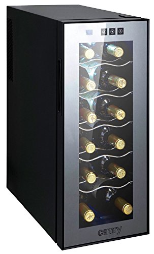 Weinkühlschrank 33 Liter 12 Flasche Weinkühler Weinklimakühlschrank Mini Kühlschrank Minibar mit Glastür LED Beleuchtung