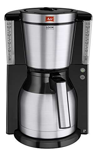 Melitta Kaffeefiltermaschine Look Therm DeLuxe, Aromaselector, Kalkschutz, schwarz/Edelstahl 101114