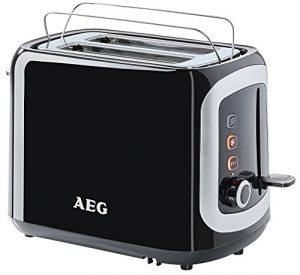 AEG AT3300 Doppelschlitz-Toaster (940 Watt, inkl. Staubschutz-Deckel) schwarz