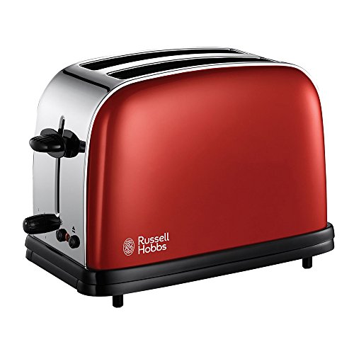 Russell Hobbs 18951-56 Colours Flame Red Toaster, 1200 Watt