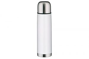 Alfi 5457.211.075 Isolierflasche IsoTherm Eco, Edelstahl (0,75 Liter), weiß