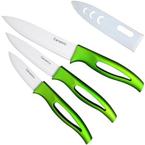 Top Qualität Köche Keramik Messer ein Set + Sicherheit elastikfutterale für geschnittenes Obst Gemüse & Fleisch sehr hot Sales Schablone Kochen jetzt kaufen.