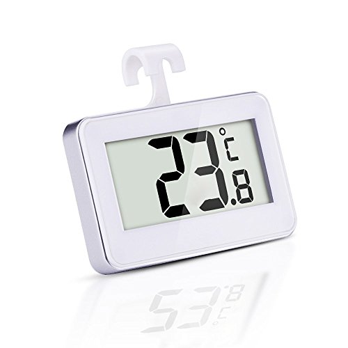 Kühlschrank-Thermometer, SUPLONG digitale wasserdichte Kühlschrank mit Gefrierfach Thermometer mit gut lesbarem LCD-Anzeige Lesen Perfekt für Innen / Außen / Home / Restaurants / Bars / Cafés