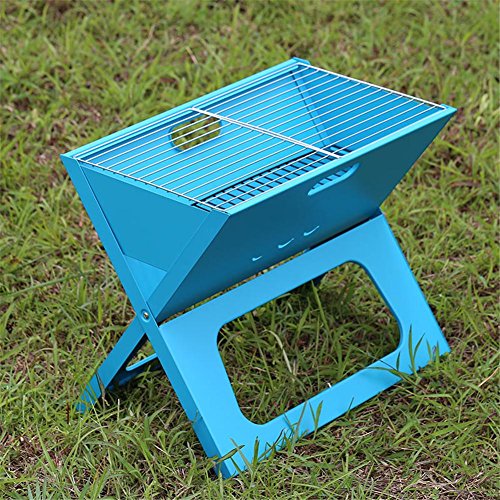 HomJo Barbecue Grill Outdoor Barbecue Grill Portable Folding Camping Patio Garten Holzkohle Ofen Haushalt BBQ Grills Burn Ofen Herd , 7