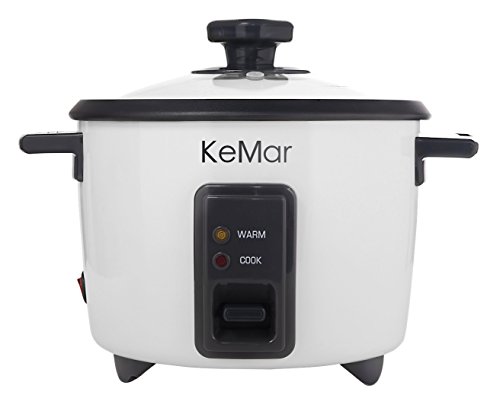 KeMar KRC-110 Reiskocher / Dampfgarer mit automatischer Warmhaltefunktion und Dämpfeinsatz, BPA-frei