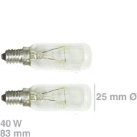 2 x Dunstabzugshaubenlampe Lampe E14 40W Dunstabzugshaube Glühbirne passend für u.a. Electrolux AEG