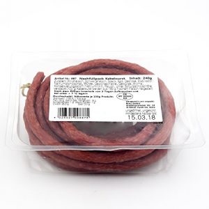 Wurst Snack Mini Kabel-Trommel Nachfüll-Packung – 3,5 Meter PIKANTEN Wurst – 240 g