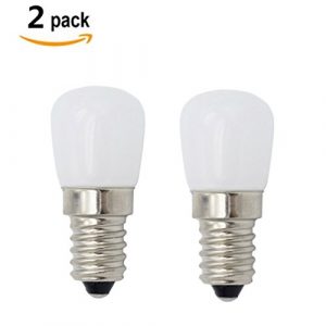 E14 LED Birne Kühlschrank Gefrierschrank Licht, Gerätelampe, Schraubbirne, 220V, 6000K 2W, nicht dimmbar, für Kühl- und Gefrierschränke, weiß, 2-Packs