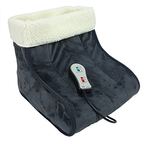 ObboMed MF-2050 12V 20W komfortabler elektrischer Fußwärmer mit Karbon Heizelementen und Vibrations Massagefunktion beheizbare Fußwärmer Heizschuhe Massageschuhe Wärmeschuhe Infrarot