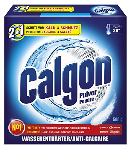 Calgon 2in1 Pulver, Wasserenthärter gegen Kalk & Schmutz in der Waschmaschine,  500 g