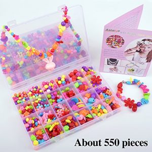 550Pcs Pop Snap Perlen Astarye Kinder DIY-Baukasten blockiert Schmuck Accessoires für Kinder Intelligenz Bildung Geschenke