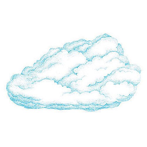 Wandaufkleber Wallies-Motiv-Sticker (Cutouts) Wolken