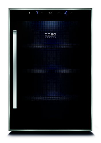 CASO WineDuett Touch 12 Design Weinkühlschrank für bis zu 12 Flaschen (bis zu 310 mm Höhe), zwei Temperaturzonen 7-18°C