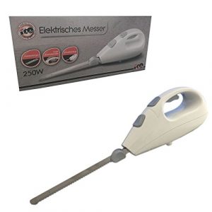 Elektrisches Messer Küchenmesser Brotmesser Elektromesser Doppelklingenmesser mit Sicherheitssystem und Fingerschutz