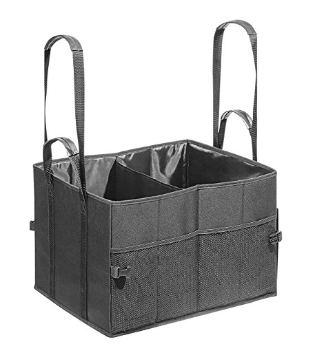 Wedo 582521 Kofferraumtasche Big Box Shopper (Größe L, aus Polyester, 45 x 35 x 30 cm, Innen- und Außentaschen, Klettverschluss, zusammenfaltbar, mind. 25 kg Traglast) schwarz