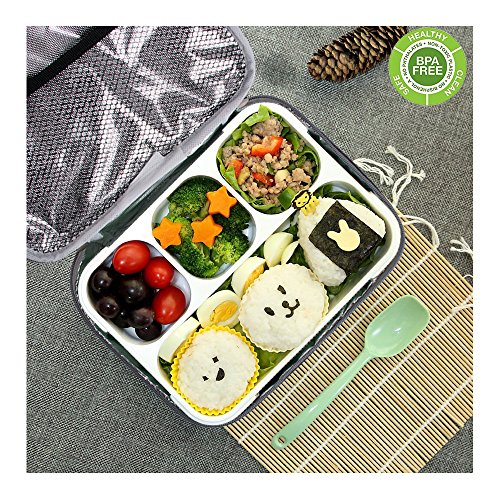 Bento Box Set, BPA Frei Lunch Box mit Mittagessen Tasche Kinder & Erwachse Lunchboxen, Brotdose mit 4 Unterteilungen