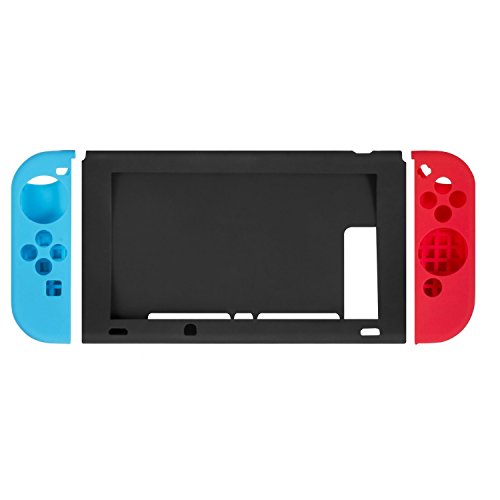 Switch TPU Hülle, Nintendo Switch Joy-Con Gel Schutzhülle Abdeckung, Blau/Rote/Schwarz