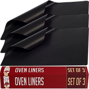 3 Stück Oven Liner Backofen-Schutzmatten – Antihaftbeschichtet Wiederverwendbar