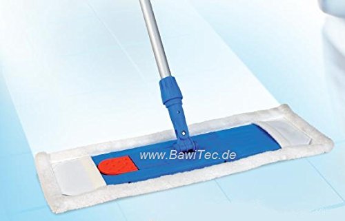 BawiTec Profi Hygiene-Bodenwischer 40cm 50cm mit Aluminiumstiel 140cm Microfaser (Breite 50cm)