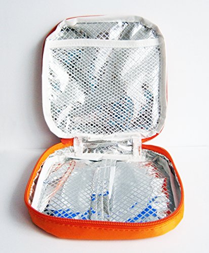 ISOLIERTASCHE 17x17cm Kühltasche Sandwich Brotdose Lunchbox Therma Bag Tasche 46 (Orange)