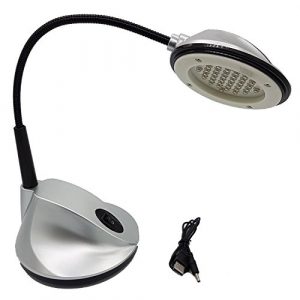 LED Lampe Tischlampe USB, Batterie flexibel drehbarer Lampenkopf Licht Leselampe