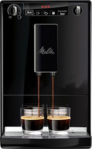 Melitta Caffeo Solo E950-222 Schlanker Kaffeevollautomat mit Vorbrühfunktion | 15 Bar | LED-Display | höhenverstellbarer Kaffeeauslauf | Herausnehmbare Brühgruppe | Pure Black