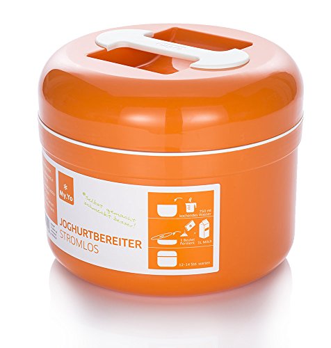 Stromloser My.Yo Joghurtbereiter, in Mandarine + 2 Beutel Bio-Fermente gratis!