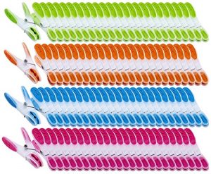 PEARL Wäscheklammern Sets: Wäscheklammern mit Soft-Grip, 200 Stück, in 4 Farben (Wäscheklammern Kunststoff)